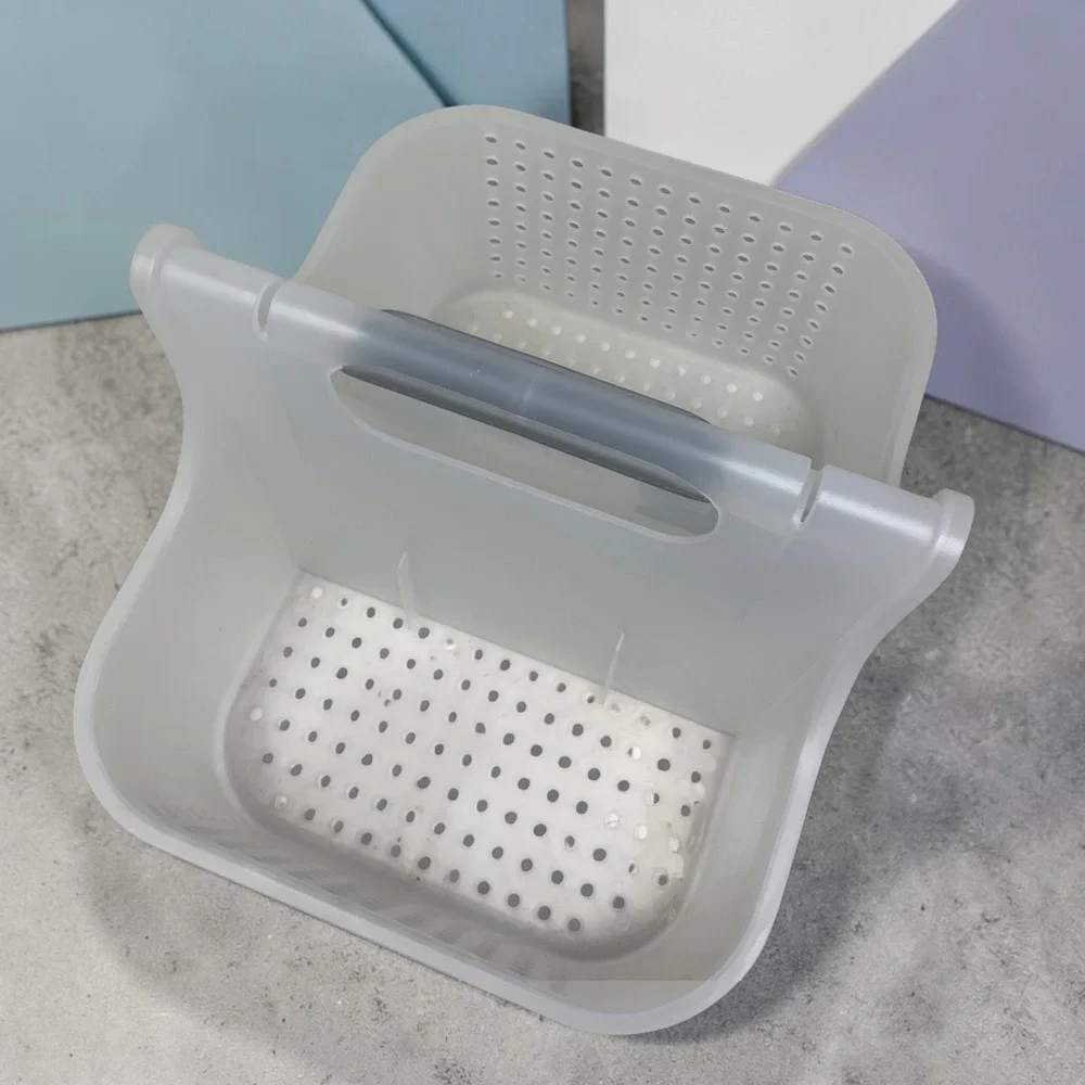 NEW Madesmart Soft Grip Shower Tote Bathroom Caddy Organizer Frosted Clear NWT